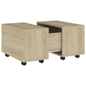 vidaXL Mesa de centro 60x60x38 cm derivados de madeira carvalho sonoma