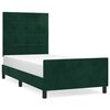vidaXL Estrutura de cama sem colch&atilde;o 100x200 cm veludo verde-escuro