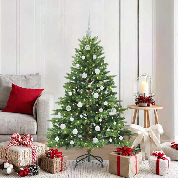 vidaXL &Aacute;rvore de Natal Artificial com 150 LEDs Verde 150 cm PE e PVC