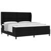 vidaXL Cama Box com colch&atilde;o com cabeceira Preto 200 x 200 cm tecido