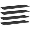 vidaXL Prateleiras para estante 4 pcs 60x20x1,5cm contraplacado preto