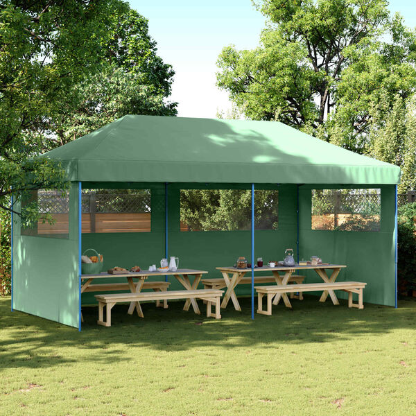 vidaXL Tenda de Festa Verde 292 x 580 x 315 cm Tecido Oxford