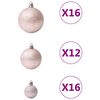 vidaXL Conjunto de bolas de natal 100 pcs rosa
