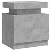 vidaXL Mesa de cabeceira 45x35x52cm derivados madeira cinzento cimento