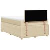 vidaXL Cama boxspring com colch&atilde;o 120x190 cm tecido cor creme