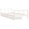 vidaXL Estrutura cama infantil c/ gavetas 90x200cm pinho maci&ccedil;o branco