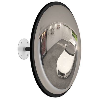 vidaXL Espelho de trânsito convexo interior Ø40 cm acrílico preto