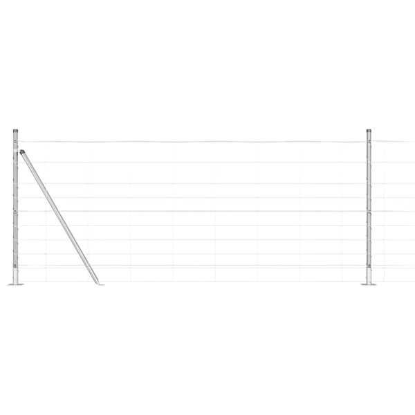 vidaXL Poste de Cerca Galvanizado 50 x 1 m A&ccedil;o