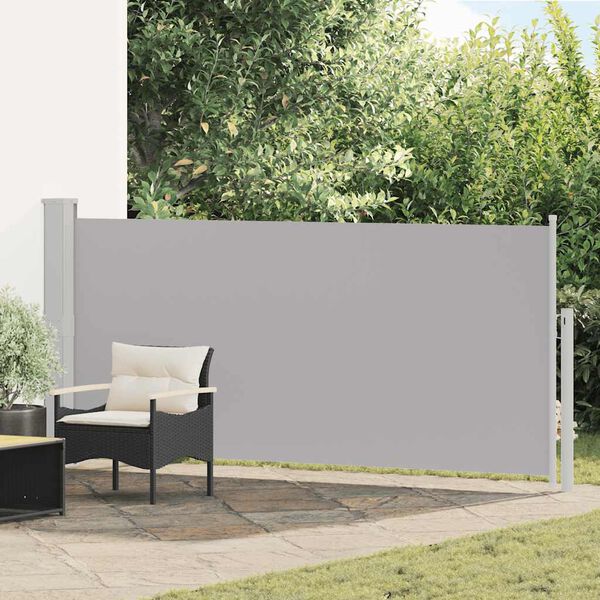 vidaXL Toldo lateral retr&aacute;til 140x300 cm cinzento