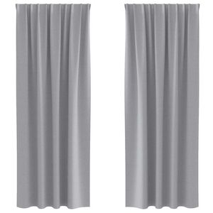 vidaXL Cortinas Blackout com Argolas 2 pcs Cinzento-claro 245 x 140 cm