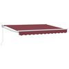 vidaXL Toldo retr&aacute;til Borgonha 3 x 2 m 100% Poli&eacute;ster e Alum&iacute;nio