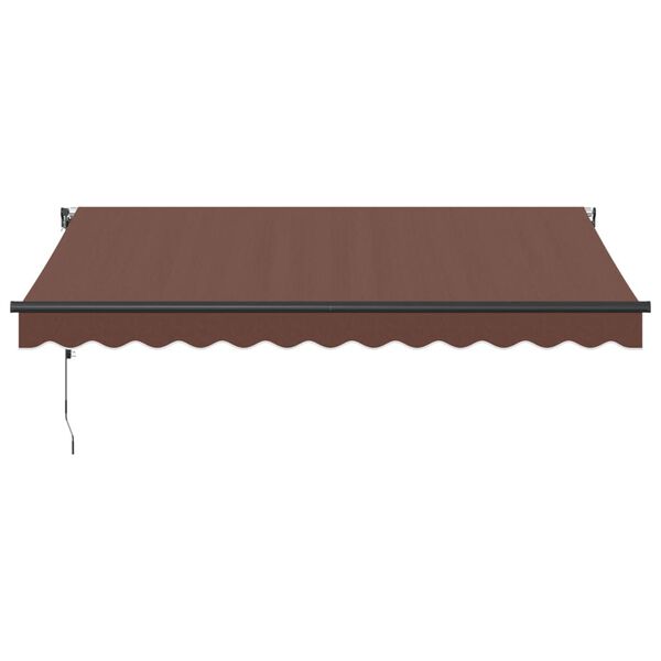 vidaXL Toldo retr&aacute;til autom&aacute;tico 350x250 cm castanho