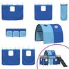 vidaXL Cama loft para crian&ccedil;as Preto e Azul 79,5 x 200 cm Metal