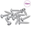 vidaXL Parafusos de Madeira 12 pcs Prateado M3,5 x 20 mm A&ccedil;o