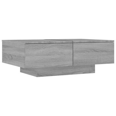vidaXL Mesa de centro 90x60x31 cm derivados de madeira cinzento sonoma