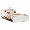 vidaXL Cama com estante sem colch&atilde;o 150x200 cm pinho maci&ccedil;o branco