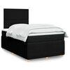 vidaXL Cama boxspring com colch&atilde;o 120x190 cm tecido preto