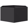 vidaXL Vaso/floreira de jardim hexagonal 104x90x45 cm a&ccedil;o preto