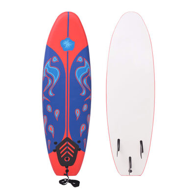 vidaXL Prancha de surf azul e vermelha 170 cm