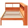 vidaXL Cama com estante sem colch&atilde;o 90x200cm pinho maci&ccedil;o castanho-mel
