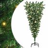vidaXL &Aacute;rvore de Natal Artificial Pr&eacute;-iluminada Invertida com Conjunto de Bolas