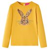 T-shirt de manga comprida para crian&ccedil;a cor ocre 128