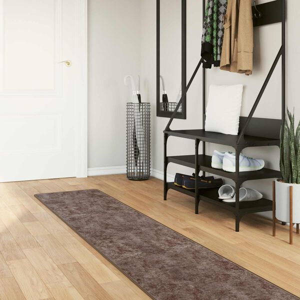 vidaXL Passadeira MARSA Cinzento 300 x 50 cm Poli&eacute;ster e PVC