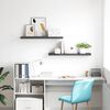 vidaXL Prateleiras de parede suspensas 2 pcs 90x23,5x3,8cm MDF cinza