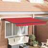 vidaXL Toldo Retr&aacute;til Manual Vermelho 250 x 200 cm tecido