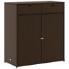 vidaXL Arm&aacute;rio de arruma&ccedil;&atilde;o para jardim 105x55x113 cm vime PE castanho