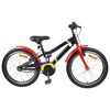 vidaXL Bicicleta Infantil 24 Polegadas para 8-12 anos Preto Vermelho