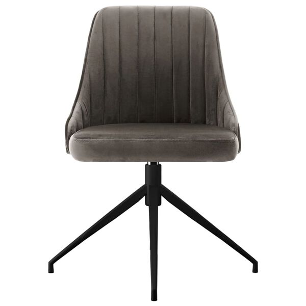 vidaXL Cadeiras de jantar 2 pcs veludo cinzento-escuro