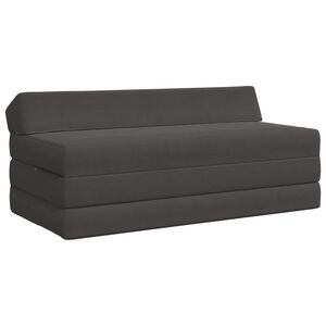 vidaXL Sof&aacute; Cama Dobr&aacute;vel Cinzento-Escuro 120 x 60 x 49 cm Tecido