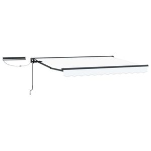 vidaXL Toldo Retr&aacute;til El&eacute;trico Branco e Antracite 3 x 2,5 m