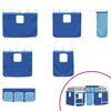 vidaXL Estrutura de Cama Loft para Crian&ccedil;as com Cortinas Branco e Azul