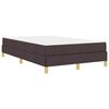 vidaXL Cama Box com colch&atilde;o Marrom Escuro 120 x 200 cm tecido