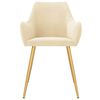 vidaXL Cadeiras de jantar 2 pcs veludo cor creme