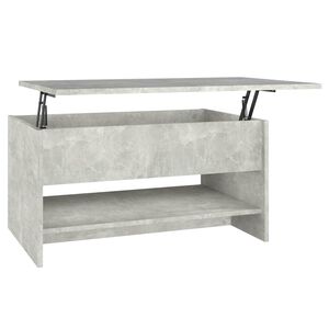 vidaXL Mesa de centro 80x50x40cm derivados de madeira cinzento cimento