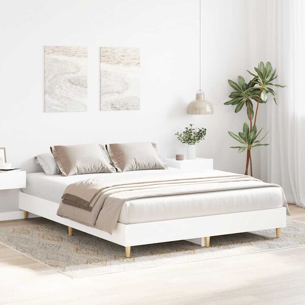 vidaXL Estrutura de cama sem colch&atilde;o 140x200 cm branco