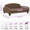 vidaXL Cama para c&atilde;es 70x45x30 cm tecido castanho