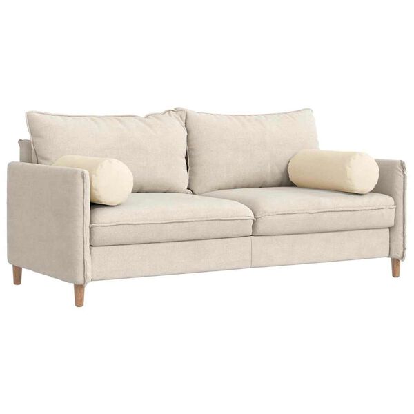 vidaXL Almofadas de Apoio 2 pcs Creme &Oslash; 25 x 70 cm