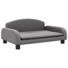 vidaXL Sof&aacute; infantil 70x45x30 cm couro artificial cinzento