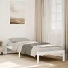 vidaXL Cama extra longa sem colch&atilde;o 90x210 cm pinho maci&ccedil;o branco