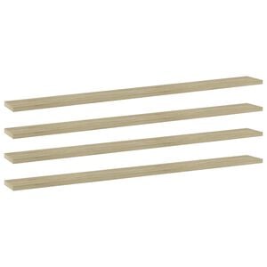 vidaXL Prateleiras estante 4pcs 100x10x1,5cm contrapl. carvalho sonoma
