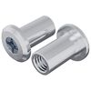 vidaXL Porca de Bloqueio 2 unid. Prateado M6 x 15 mm A&ccedil;o