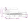vidaXL Estrutura de cama com cabeceira e p&eacute;s 193x203 cm metal branco