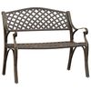 vidaXL Banco de jardim 102 cm alum&iacute;nio fundido bronze