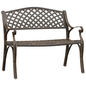 vidaXL Banco de jardim 102 cm alum&iacute;nio fundido bronze