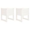 vidaXL Vasos/floreiras 2 pcs 40x40x52,5 cm pinho maci&ccedil;o branco