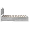 vidaXL Estrutura da Cama Cinza Sonoma 140 x 190 cm Madeira processada